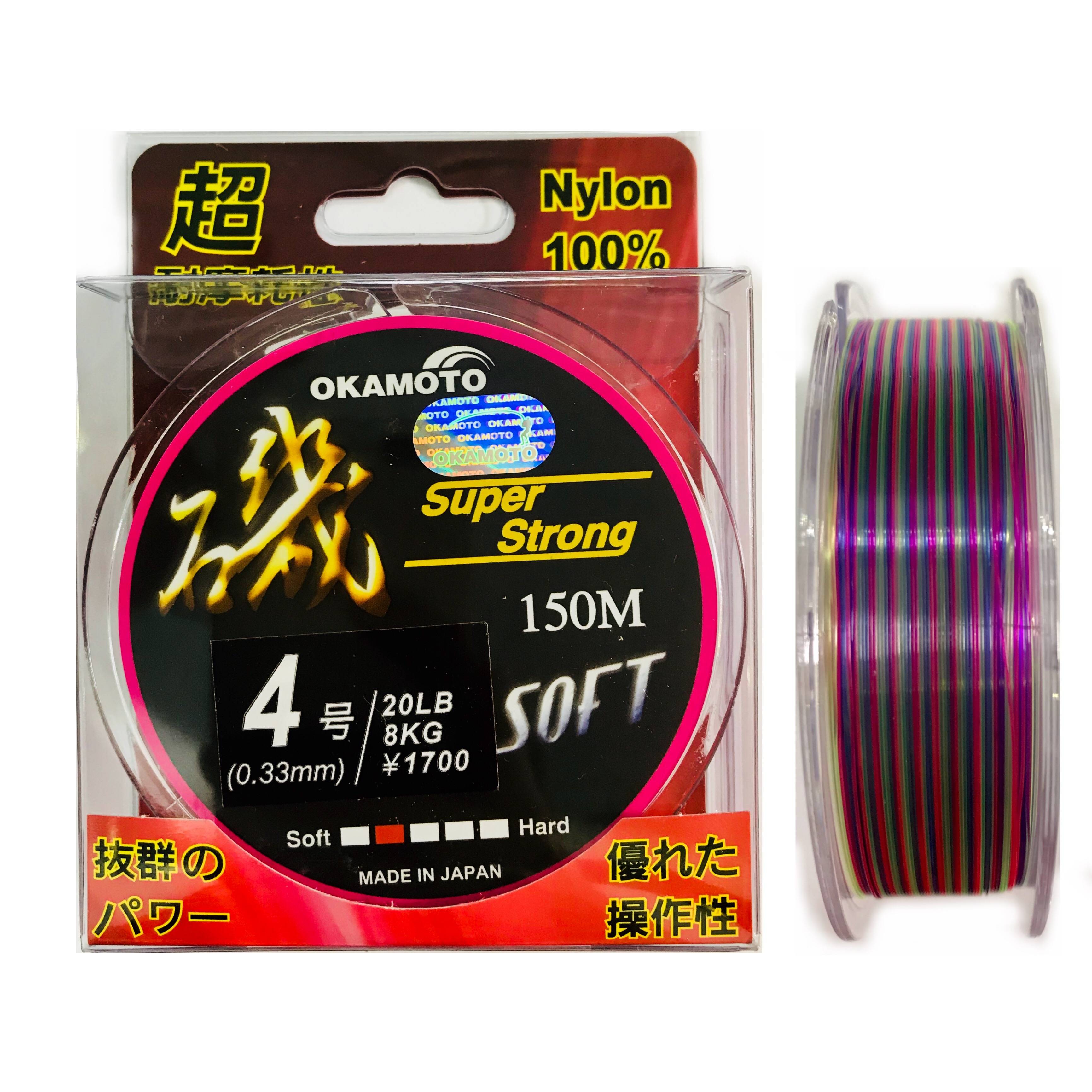 DÂY CƯỚC CÂU CÁ BẢY MÀU OKAMOTO 150M - X7M